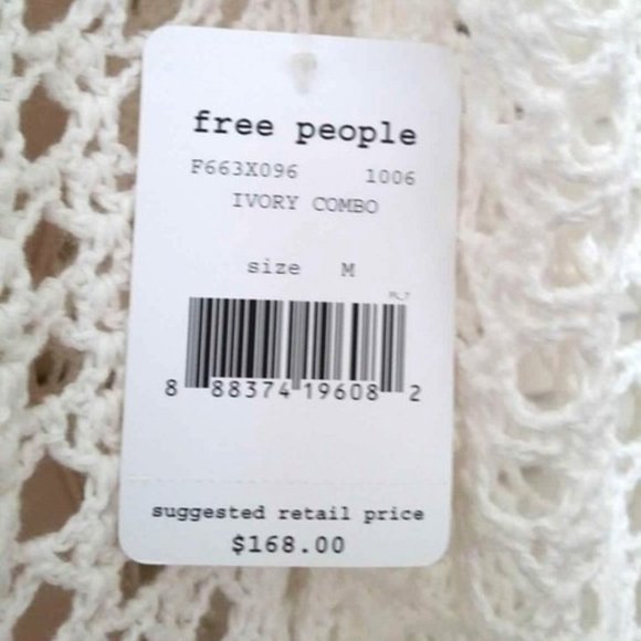 Free People White Crochet Open Back Sweater - Picture 6 of 6
